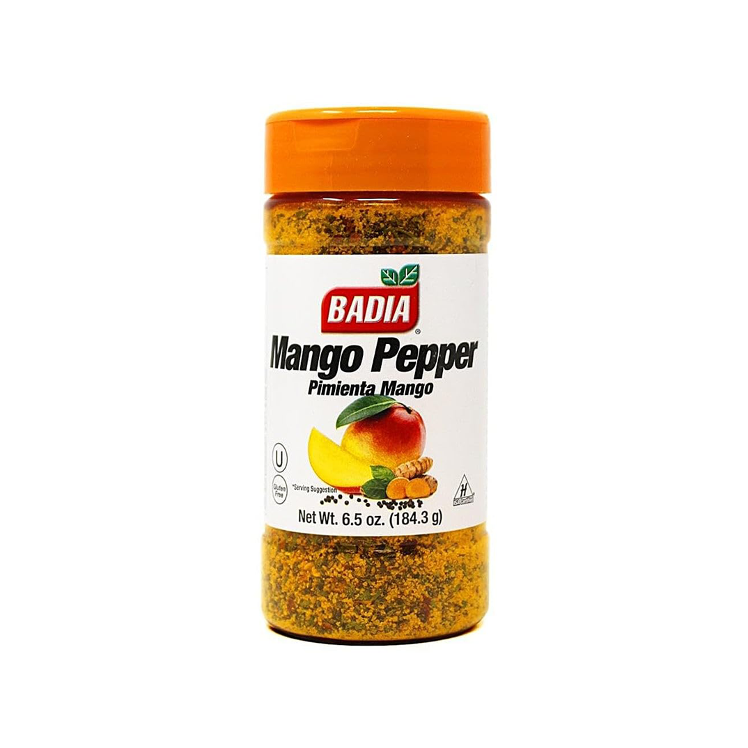 Badia Mango Pepper Seasoning, 6.5 oz - Sweet & Zesty Citrus Pepper Blend for Chicken, Seafood & Vegetables