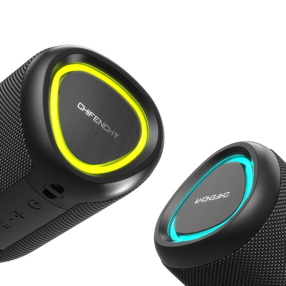 Portable Bluetooth Speaker 20W Peak, 15W Loud Stereo Sound, Beat-Synced LED, 15H Playtime, TWS Pairing, Bluetooth 5.3, Compact & Lightweight
