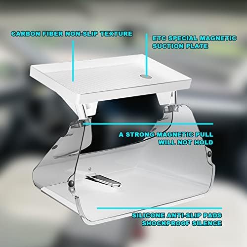 Center Console Organizer with Anti-Slip Liner Tray Magnetic with Tesla Model 3 Model Y Accessories(Black)