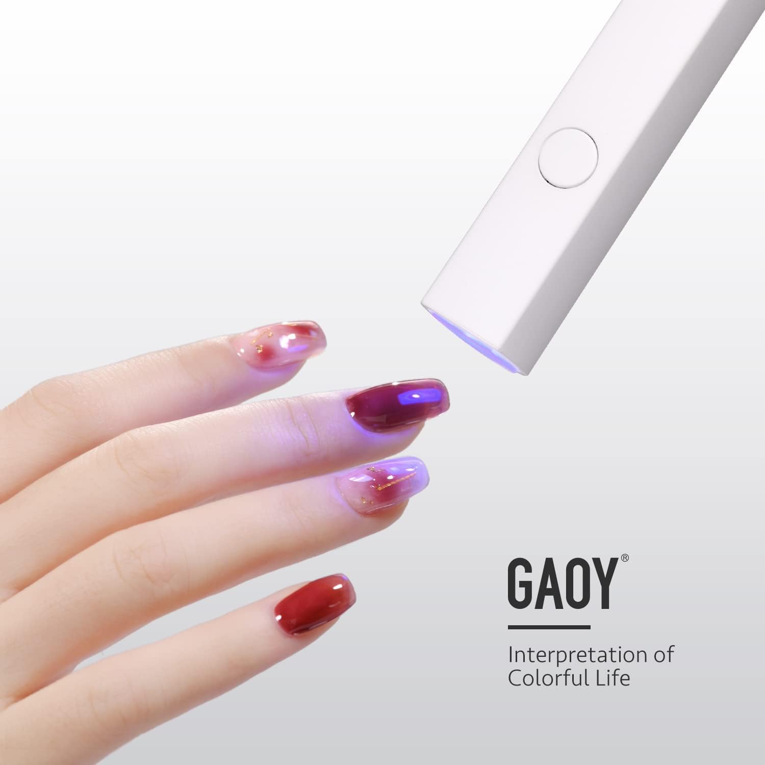 Handheld UV Light for Gel Nails, Mini Nail Light, Portable LED Nail Lamp, Cordless Rechargeable USB Nail Dryer