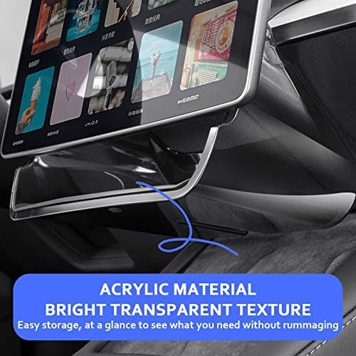 Center Console Organizer with Anti-Slip Liner Tray Magnetic with Tesla Model 3 Model Y Accessories(Black)