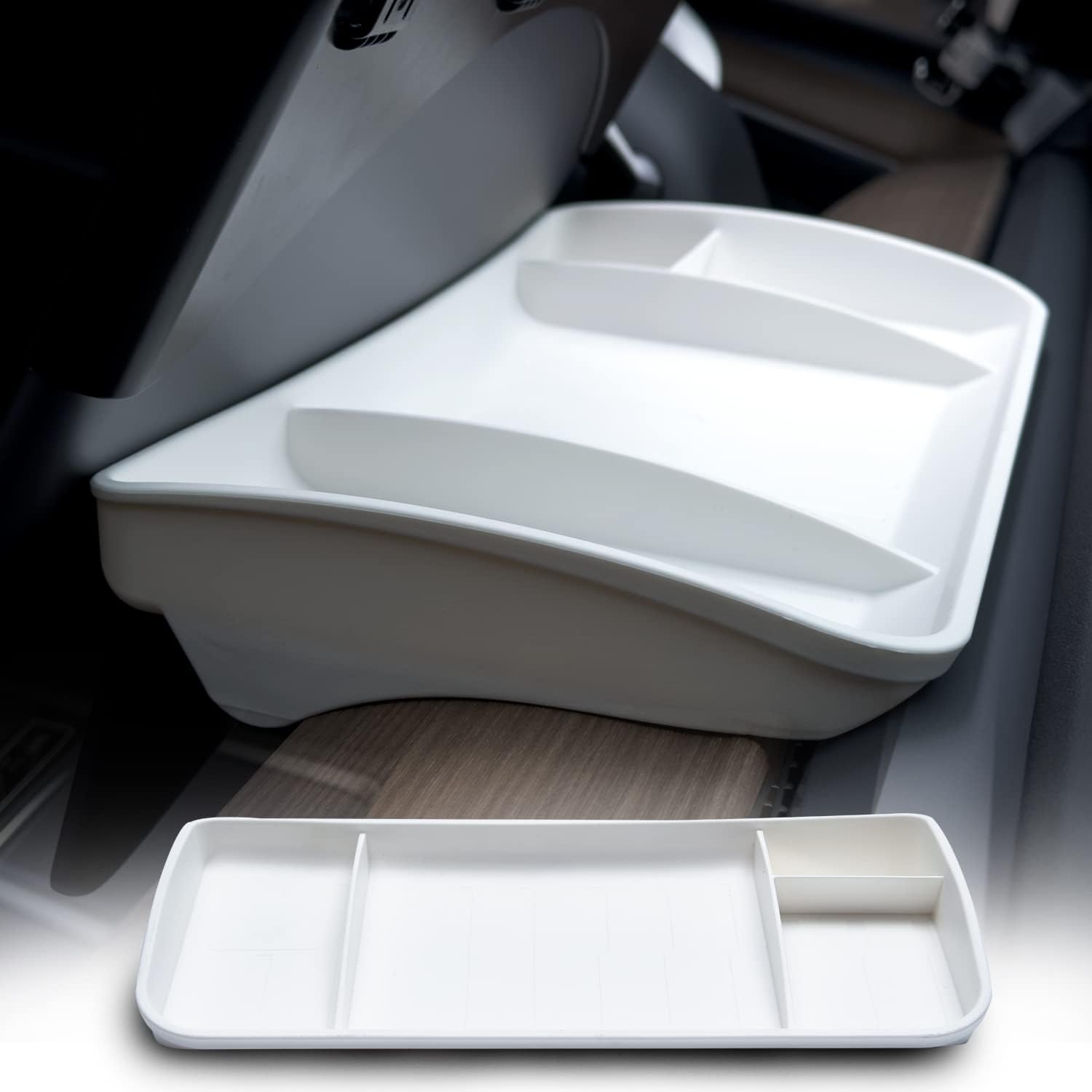 Trash Can Rear Center Console Organizer Behind Seat, Seat back, Second Row Tissue Holder/Storage Bin for Model Y Accessories