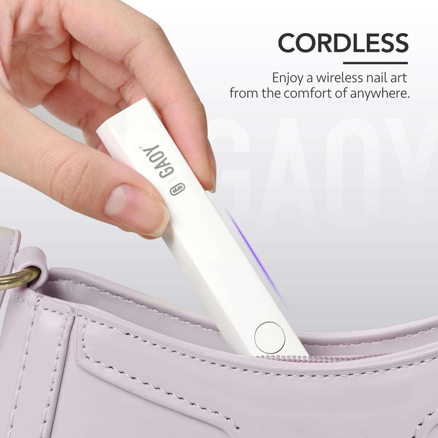 Handheld UV Light for Gel Nails, Mini Nail Light, Portable LED Nail Lamp, Cordless Rechargeable USB Nail Dryer
