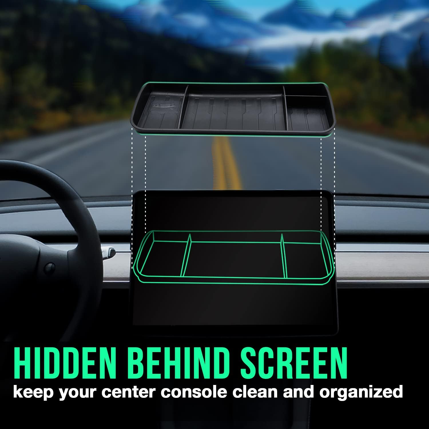 Trash Can Rear Center Console Organizer Behind Seat, Seat back, Second Row Tissue Holder/Storage Bin for Model Y Accessories