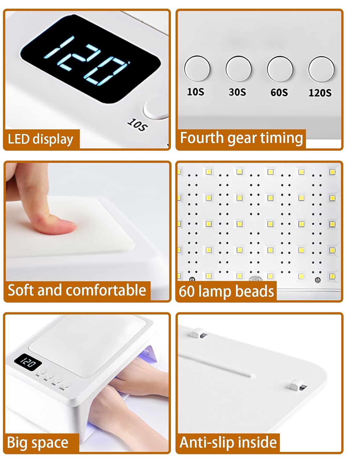 72W UV Led Nail Lamp for Gel Nail Polish Press On Nails Curing Nails Dryer
