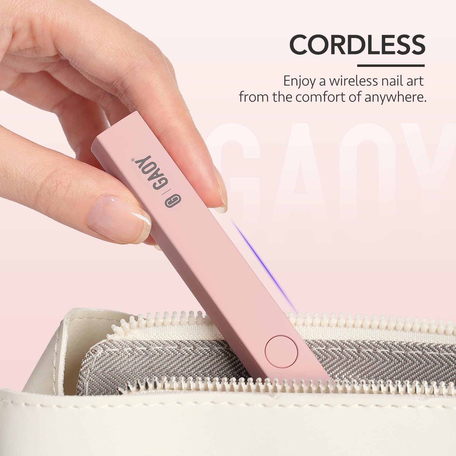 Handheld UV Light for Gel Nails, Mini Nail Light, Portable LED Nail Lamp, Cordless Rechargeable USB Nail Dryer