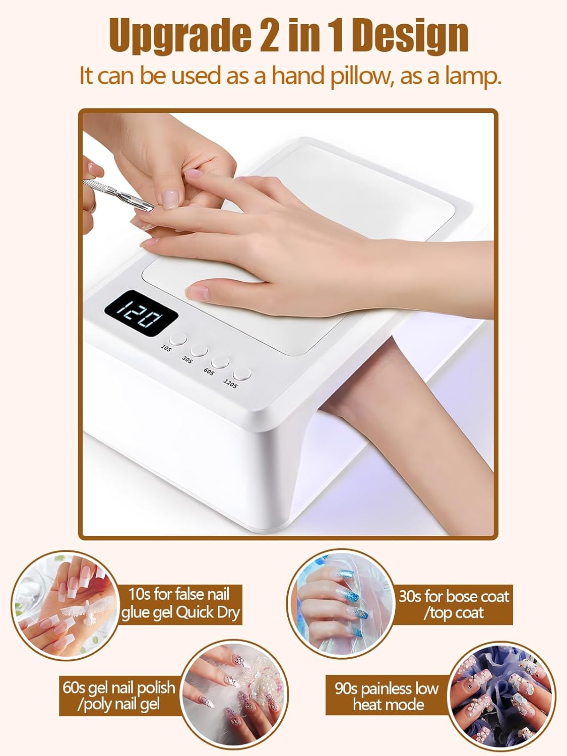 72W UV Led Nail Lamp for Gel Nail Polish Press On Nails Curing Nails Dryer