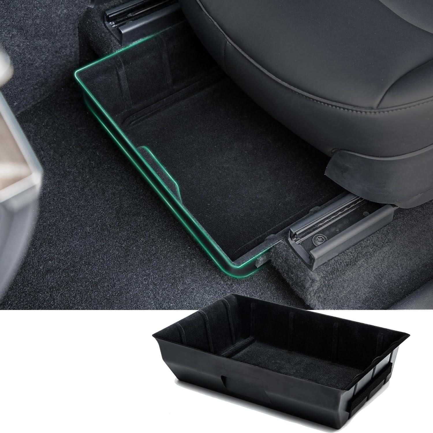 Trash Can Rear Center Console Organizer Behind Seat, Seat back, Second Row Tissue Holder/Storage Bin for Model Y Accessories