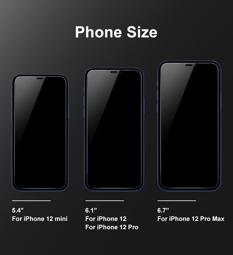 Tempered Glass Screen Protector with Frame For iPhone 12 Series